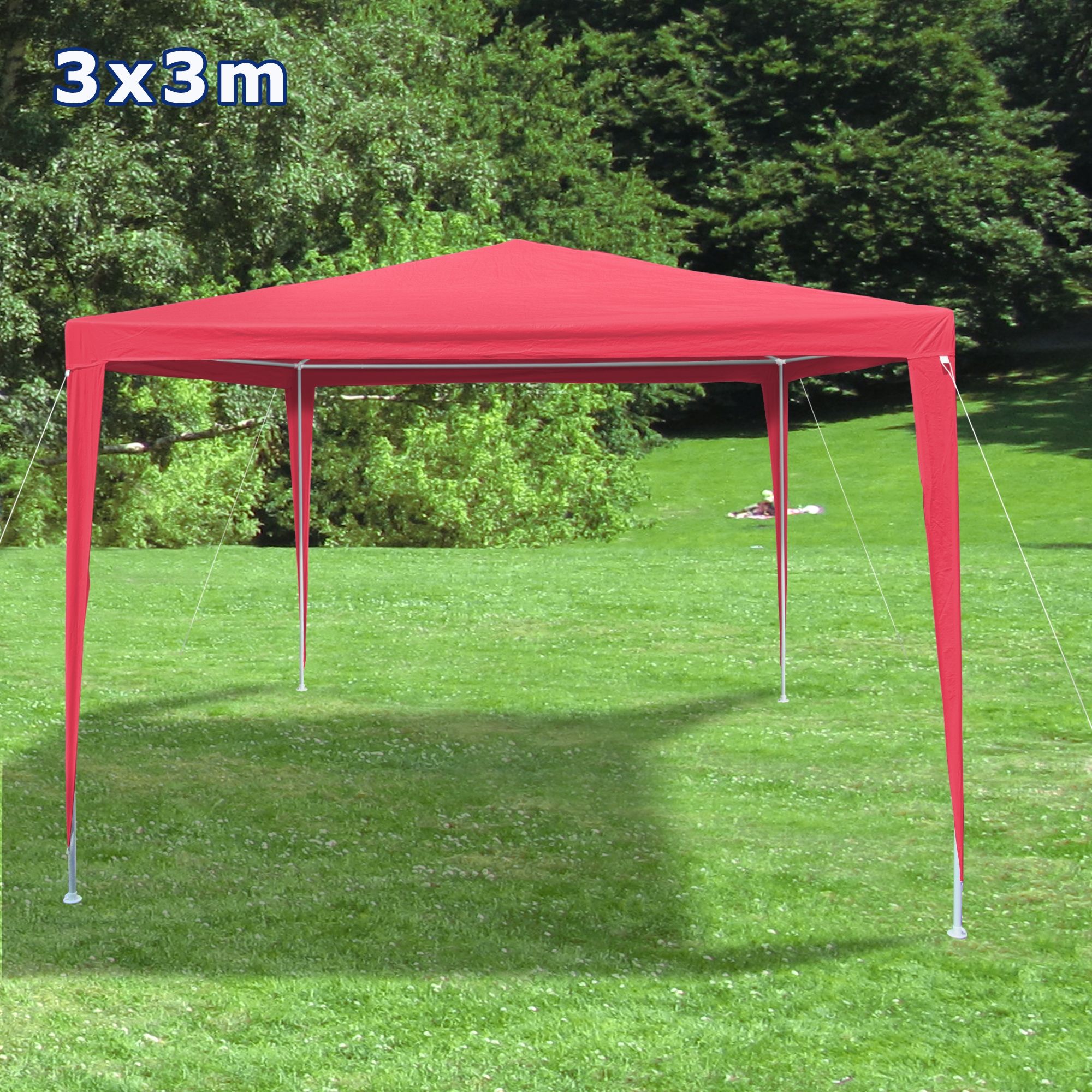Pavilion gradina/cort racing structura harmonica rosu cu ferestre laterale - Image 2