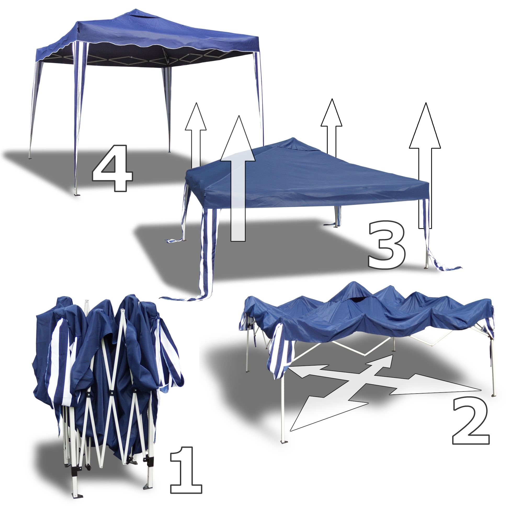 Pavilion gradina/cort racing cu structura harmonica verde cu laterale impermeabile - Image 4
