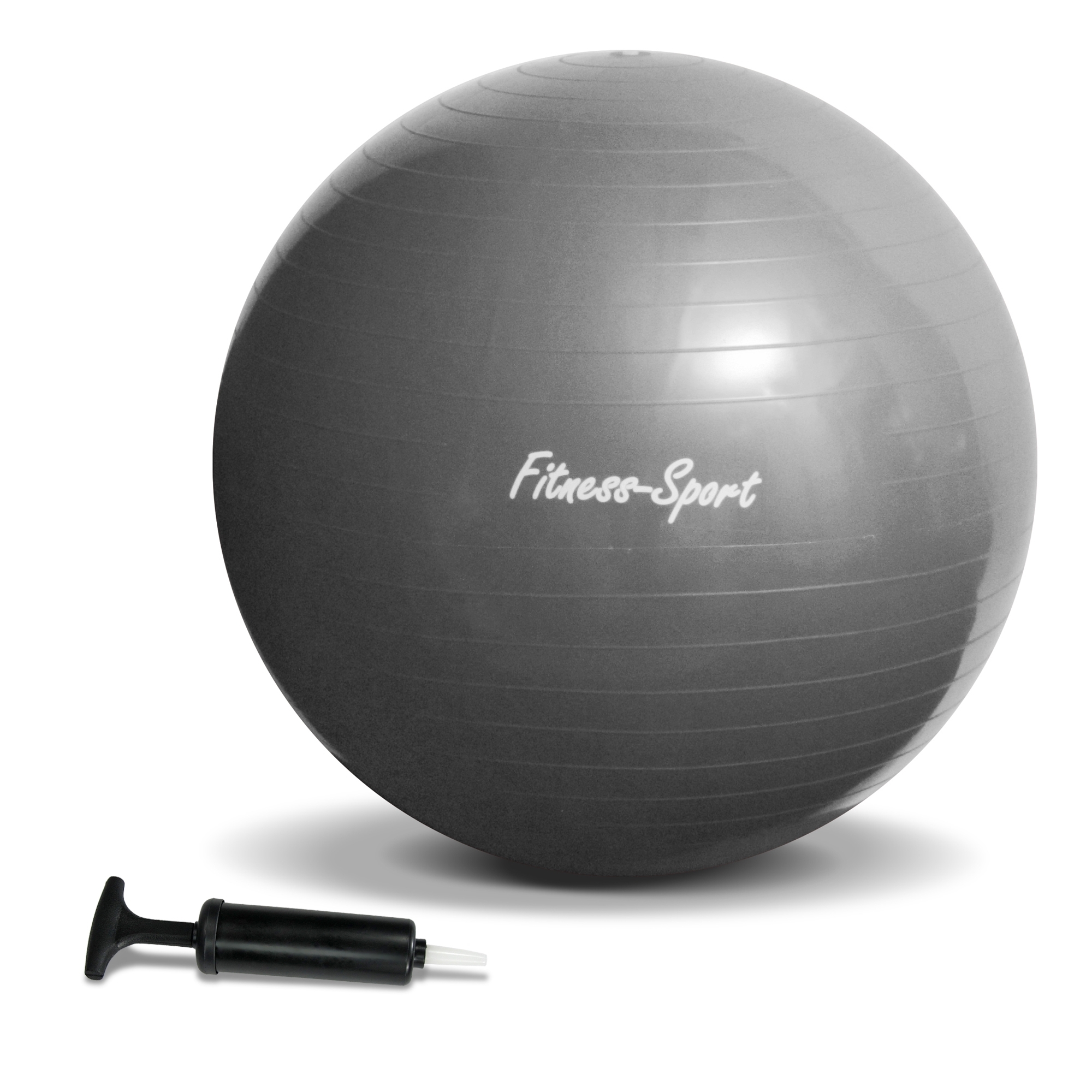 Minge fitness -Fitball - pana in 300 kg,cu pompa, marimea M, 75 cm, silbergrau