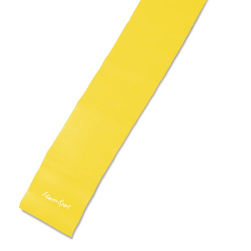 Banda elastica fitness 250cm x 15cm, gelb Training Stufe leicht 0,25mm Stärke aus Naturkautschuk