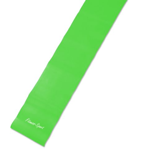 Banda elastica fitness 250cm x 15cm, grün Training Stufe stark 0,45mm Stärke, aus Naturkautschuk