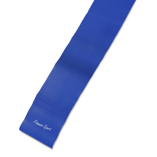 Banda elastica fitness 250cm x 15cm, blau Training Stufe sehr stark 0,55mm Stärke, aus Naturkautschuk