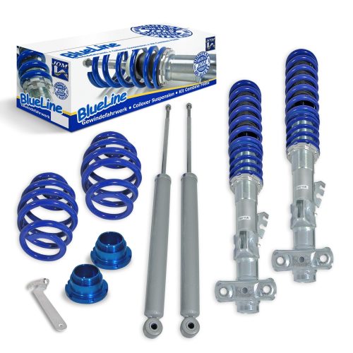 Suspensie sport reglabila JOM BlueLine pentru BMW E36 4+6 Zyl. incl. Touring 6.92-00, amortizor cu arc/arc cu reglaj