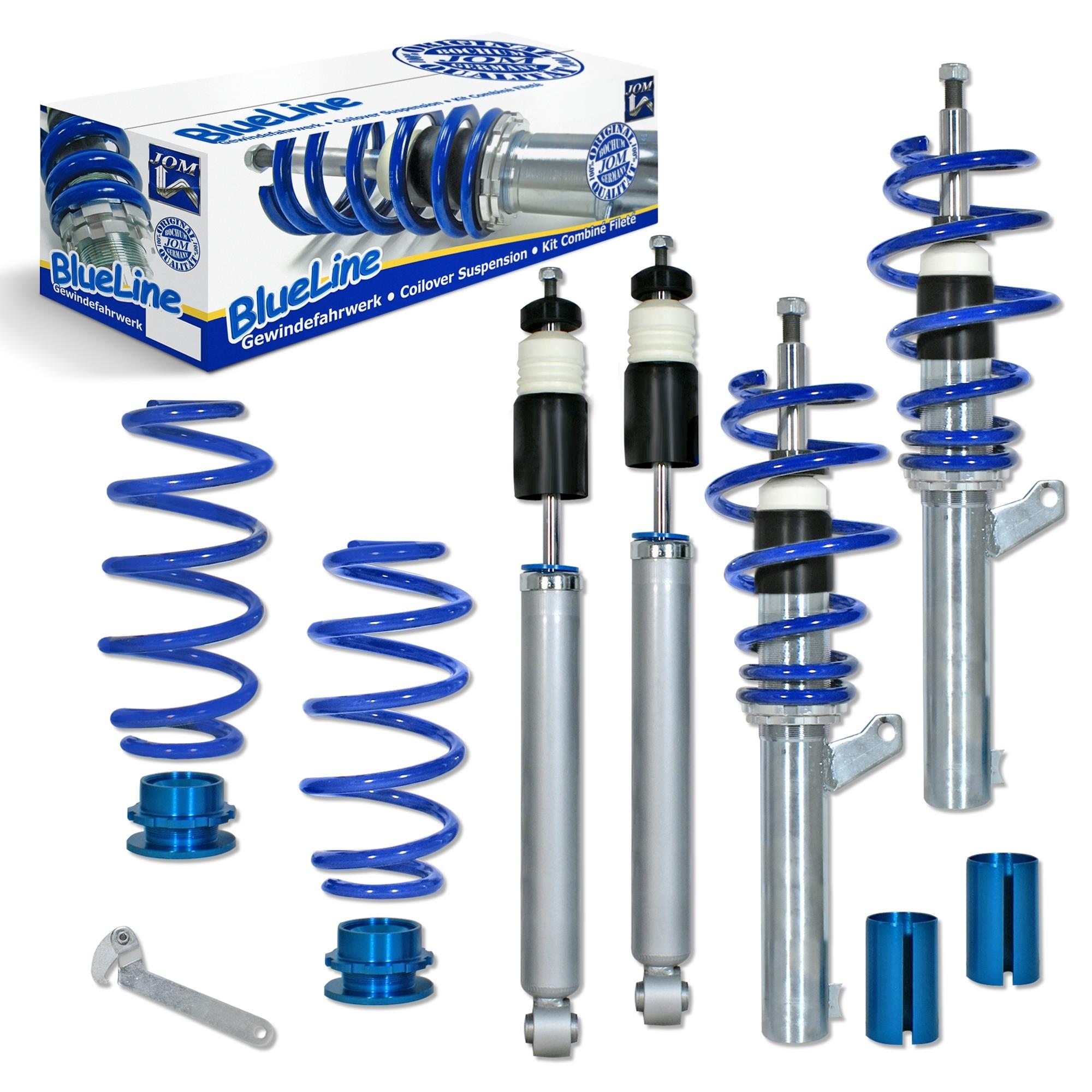 Suspensie sport reglabila JOM BlueLine VW Golf 5 Plus/ Variant 1.4/ TSi/ 1.6/ 2.0/ 2.0T/ DSG/ 1.9TDi Ø 50/55 mm!!, amortizor cu arc/ arc cu reglaj