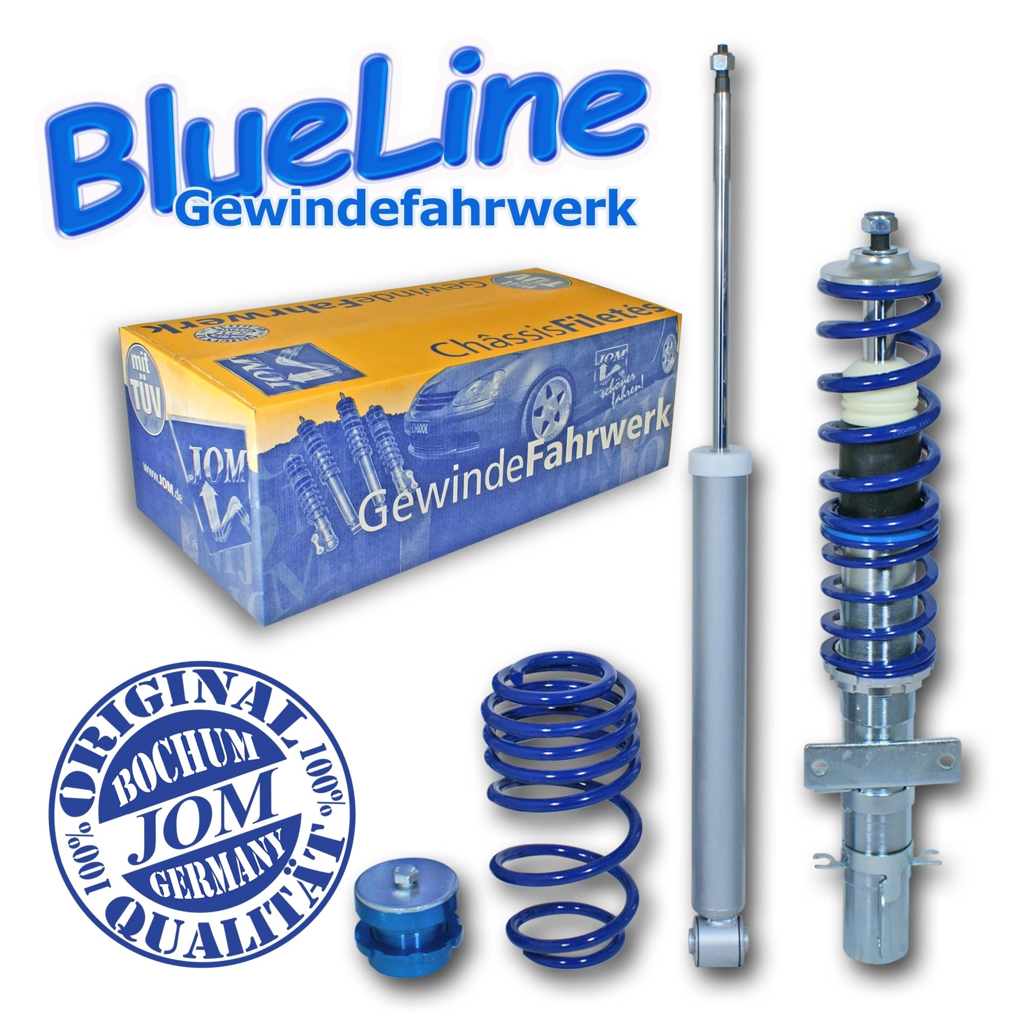 Suspensie sport reglabila JOM BlueLine VW Polo Typ 6R 1.2/ 1.4/ 1.6/ 1.4 TDi/ 1.6TDi, 09-, amortizor cu arc/arc cu reglaj