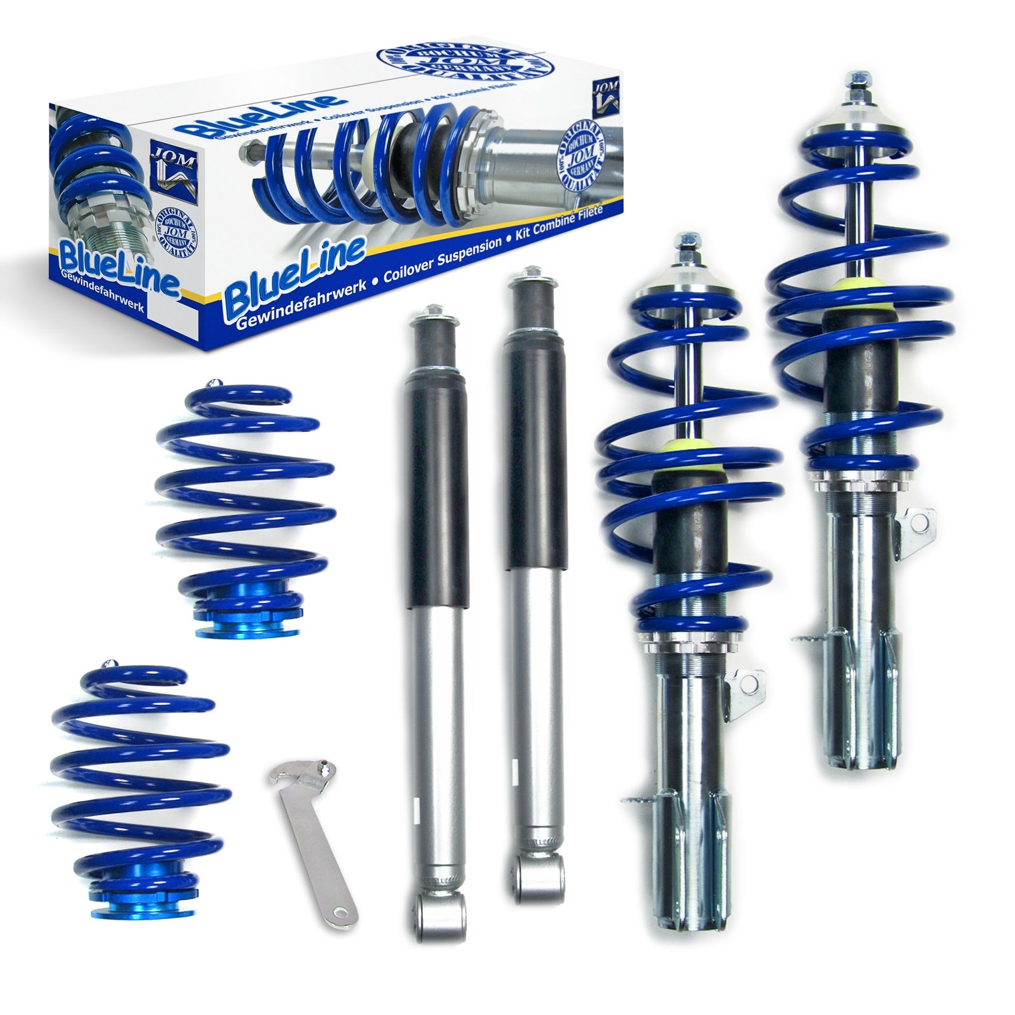 Suspensie sport reglabila JOM BlueLine Opel Corsa C 1.0i 12V/1.2i 16V/1.7Di, 11.01-06, HA Piulita M10, amortizor cu arc/ arc cu reglaj