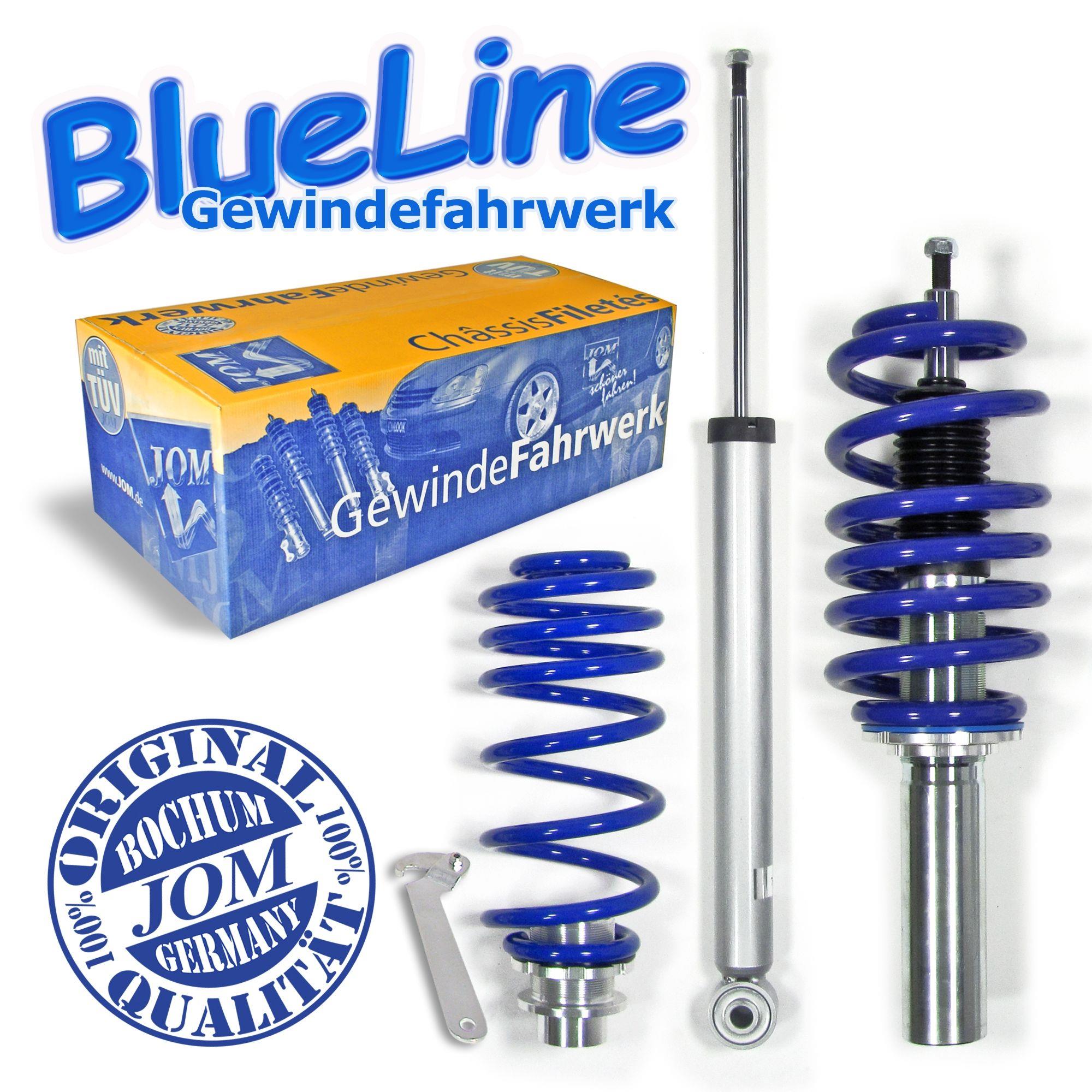 Suspensie sport reglabila JOM BlueLine Audi A5 Cabriolet 8F 1.8 TFSI/ 2.0 TDI/ 2.0 TDI Quattro/ 2.0 TFSI/ 2.0 TFSI Quattro/ 2.7 TDI/ 3.0 TDI Quattro/ 3.2 FSI/ 3.2 FSI Quattro, 2009-2011, amortizor cu arc/ amortizor cu arc