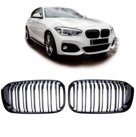Grilă BMW Seria 1 Facelift Negru Lucios ABS